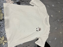 真维斯（JEANSWEST）纯棉t恤女士夏季2025新款休闲慵懒风短袖女装潮流宽松半袖上衣服 白色 举箱熊猫黑_K M 实拍图