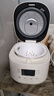 美的（Midea）迷你电饭煲微压 小型家用电饭煲1-2人电饭锅家用1-2-3个人用宿舍萌趣多功能煲汤煮饭煮粥不粘内胆 【奶油白】晶莹白玉釜 1.8L 实拍图