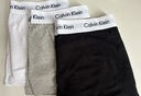 Calvin Klein内衣男士三条装ck提花腰边低腰棉质贴身防夹臀四角裤平角内裤男 U2664998-太空黑/月光白/椰青灰 3条 S 实拍图