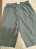 纯棉七分裤男夏季薄款工装裤运动沙滩休闲宽松水洗大口袋短裤子男 军绿色 XL [100斤-130斤] 实拍图