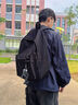 回力双肩包男士背包大容量时尚休闲旅行包电脑包高中大学生初中书包女 白色【冲天鸭挂件】 实拍图