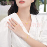六福珠宝母亲节礼物 黄金项链栀子花足金颈链 计价GMGTBN0009A 约4.65克 实拍图