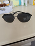 暴龙太阳镜男 高清偏光眼镜 圆脸大框潮流飞行员框墨镜男 开车驾驶镜 BL8068C10-镜框黑色/镜片蓝灰色 实拍图