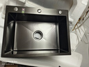 松鲸 厨房水槽大单槽台下盆手工不锈钢洗菜盆一体盆洗菜池洗碗淘菜盆 E套餐-配冷热抽拉龙头+净水龙头 三孔单槽-60*45cm 实拍图
