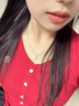 唯一（Winy）一克拉莫桑钻紫藤花纯银项链生日礼物女士吊坠送女朋友老婆首饰品 实拍图