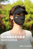 OhSunny防晒面罩帽檐全脸防紫外线夏遮阳口罩 SLF4M237E 云霜灰 M 实拍图