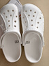 crocs卡骆驰洞洞鞋贝雅男鞋女鞋轻便耐磨一脚蹬拖鞋休闲鞋|10126 白-100 41 /42(260mm) 实拍图