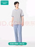 全棉时代男女士睡衣【7A抗菌针织舒弹透气】情侣家居服套装 实拍图