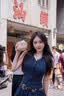 JIOESC2025新款无袖v领挂脖条纹连衣裙女夏季百褶裙露背短裙甜妹a字裙子 藏蓝色+腰带 S 实拍图
