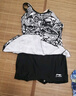 李宁（LI-NING）游泳衣女士运动连体平角保守遮肚显瘦泡温泉性感泳装310黑色3XL 实拍图