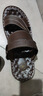 宜驰（EGCHI）凉鞋男士头层牛皮休闲厚底凉拖两用沙滩鞋子男 CF10135 棕色 44 实拍图
