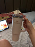 STANLEY巨无霸吸管杯水杯保温杯大容量不锈钢杯子车载办公887ML-晶粉色 实拍图