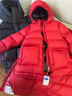 保姆鹅儿童羽绒服中长款加厚防寒外套宝宝中大童保暖冬装[NM2438] 中国红 140 实拍图
