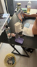 初学者  电脑桌台式家用电竞桌椅套装办公桌简约书桌游戏桌书房写字桌子 子夜黑120*60-电竞纹路 实拍图