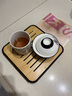 方形茶盘托盘干泡盘茶台托盘功夫茶具配件茶盘托盘干泡盘茶台 四方竹木茶盘1个-黑色 实拍图