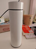 【活动】480ml智能显温保温杯不锈钢高颜值茶水分离水杯保热保冷 304优雅白 480ml 实拍图