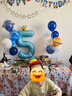 倍欢喜 生日场景布置卡通气球桌飘背景墙儿童生日快乐发光装饰灯光拉旗 太空人桌飘生日布置套装 实拍图