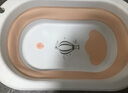 YEESOOM婴儿洗澡盆大号折叠家用可坐可躺宝宝浴盆新生儿童桶 【粉色】加大款（单盆无赠品） 实拍图