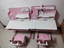 Hello Kitty【送货到家】儿童学习桌中小学生书桌椅可升降写字桌椅套装男女孩 0.8米抗醛桌面+脚踏椅 粉 实拍图