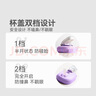 HEGEN海格恩吸管杯儿童水杯学饮杯奶瓶1-3-6岁直饮吸管婴儿宝宝牛奶杯 【独立抓握】 330ml 吸管杯-浪漫紫 实拍图