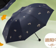 天堂 防紫外线晴雨伞三折 雨伞黑胶防晒太阳伞遮阳晴雨伞 午夜蓝 实拍图