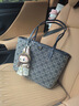Tory Burch 汤丽柏琦 T MONOGRAM 小号拉链托特包TB 152299 海军蓝 405 OS 实拍图