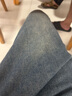 顶峰保罗（Dingfengbaoluo）直筒牛仔裤男春秋宽松美式休闲阔腿裤子WH75复古蓝M 实拍图