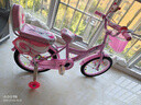 鑫旺彤自行车儿童3-6-10岁单车男女童轻便脚踏车辅助轮5岁女孩车公主车 粉色【闪光轮+护栏靠背】 16寸 适合身高105-125cm 实拍图