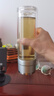 一键速开双层玻璃杯车载双层玻璃水杯保温杯茶杯茶水水杯水壶速开 千层底一件速开银色盖400ML 实拍图