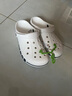 卡骆驰crocs洞洞鞋贝雅卡骆班轻便耐磨一脚蹬休闲鞋|205089 白/深蓝-126 43 (270mm) 实拍图