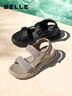 百丽厚底沙滩鞋男鞋25夏新休闲户外运动凉鞋A1514BL5 杏色 43 实拍图