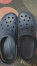 卡骆驰crocs洞洞鞋贝雅男鞋女鞋轻便耐磨一脚蹬拖鞋休闲鞋|10126 深蓝-410 43 (270mm) 实拍图