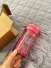 特百惠（Tupperware）晶彩mini塑料杯280ML 男女学生夏季水杯子儿童双饮口便携 圣诞红 实拍图