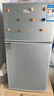 长城（GREAT WALL FRIDGE）家用迷你小冰箱小型冷冻冷藏保鲜宿舍出租房办公室节能省电双开门电冰箱 银色108L【一级能效 全国联保】 实拍图