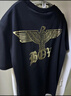 BOY LONDON春男女同款短袖仿烫金环形印花老鹰潮牌T恤N01903 黑色 L 实拍图
