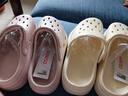 名创优品（MINISO）洞洞鞋女款2025新款eva防滑防臭沙滩鞋增高凉拖鞋女夏季外穿 卡其 42-43 实拍图
