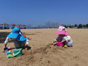 kocotree儿童防晒帽夏宝宝遮阳帽男童女童渔夫太阳帽子防紫外线大帽檐 IP卡通小兔子(立体版) L码：头围53-54CM，建议6-10岁 实拍图