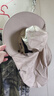 安以陌防晒帽夏季防紫外线遮阳帽子钓鱼遮脸护颈一体男渔夫帽大檐太阳帽 米卡 实拍图