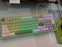 惠普（HP）K300真机械手感键盘 轻音高颜值 98客制化配列 插拔有线游戏笔记本电脑 绿色绿心三拼键帽 实拍图