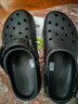 crocs卡骆驰蜗轮洞洞鞋|208776 黑色-001 41/42(260mm)  实拍图