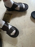 老人头凉鞋男夏季新款舒适软底头层牛皮男士沙滩鞋透气休闲凉拖鞋 深棕色 44 实拍图