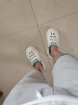 森馬洞洞鞋男士夏季外穿防滑防臭二合一包头拖鞋厚底增高运动沙滩凉鞋 白色 42-43 实拍图