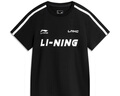 李宁短袖T恤女子夏季棉质撞色织带休闲复古足球风运动上衣 【常规版】黑色712-2 2XL 实拍图
