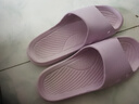 利达妮（TZLDN）老年人防滑拖鞋女士夏季居家用浴室室内洗澡家居孕妇用软底凉拖女 紫色 38-39 (适合37-38码) 实拍图