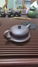 眷砂堂宜兴紫砂壶家用纯全手工原矿紫茄泥泡茶壶茶具套装一帆风顺曲壶 百目紫茄泥曲壶 260ml 实拍图