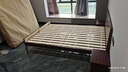 兴瑀汇实木床1.5米1.8m新中式双人床胡桃色木床主卧家用现代简约单人 胡桃色床+20cm弹簧椰棕床垫+柜1 1.5米*2米框架结构 实拍图