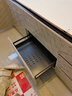 浅居拉篮厨房橱柜碗篮抽屉式碗碟架304不锈钢双层厨柜沥水碗筷收纳蓝 【纳米黑立方】加厚双层-600柜体 实拍图