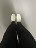 春夏季一脚蹬帆布小白鞋女防滑学生厚底懒人鞋老北京布鞋女护士鞋 白色 单层 【181】 35 实拍图