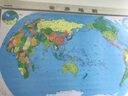 全新配色 2025 世界地图挂图 整张无拼缝地图挂图 大尺寸约1.8米*1.3米 高档仿红木杆 办公室书房客厅挂图 实拍图