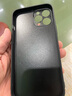 世咏 适用苹果12promax手机壳 iphone12pro max保护套镜头全包硅胶防摔超薄简约皮纹壳男女款 静谧黑 实拍图